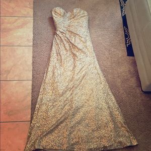 Rose gold sequin gown (needs to be drycleaned)
